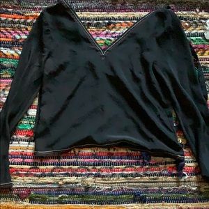 Black Blouse with Embroidery